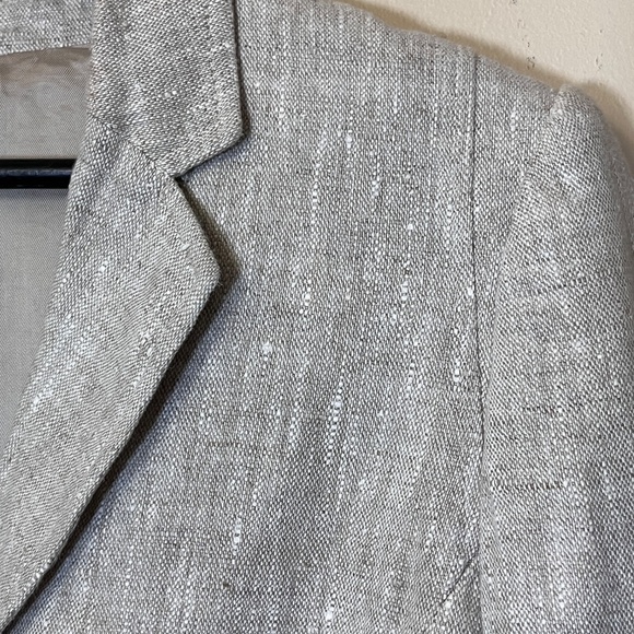 Hobbs 100% Linen Flax Blazer Jacket - Women's Size Beige - 14 UK - Picture 3 of 10